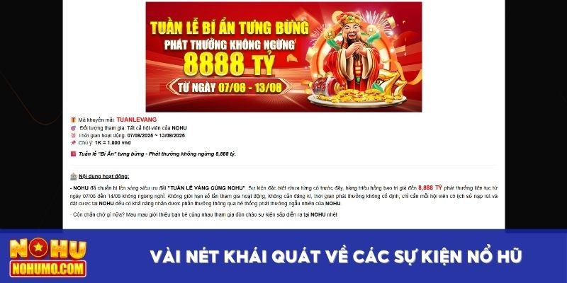 Vài nét khái quát về các sự kiện nổ hũ